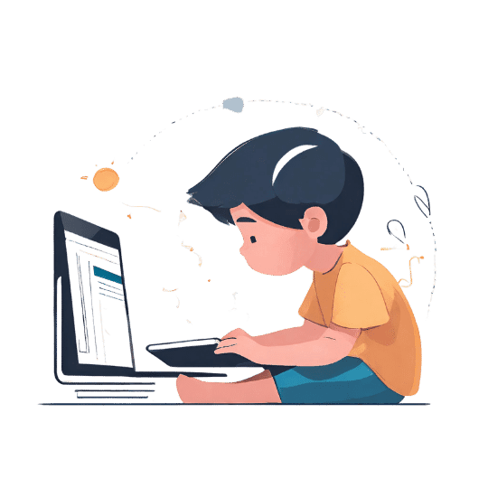 Image of a young female student studying online